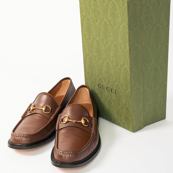 Gucci Wislet Brown Sugar Mandala Goat Horsebit Loafers - Picture 11 of 11